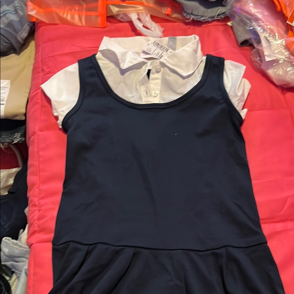 The Children's Place Navy and White Dress